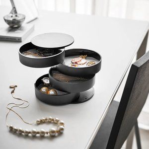 NEW YAMAZAKI Stacked Jewelry Organizer in Black